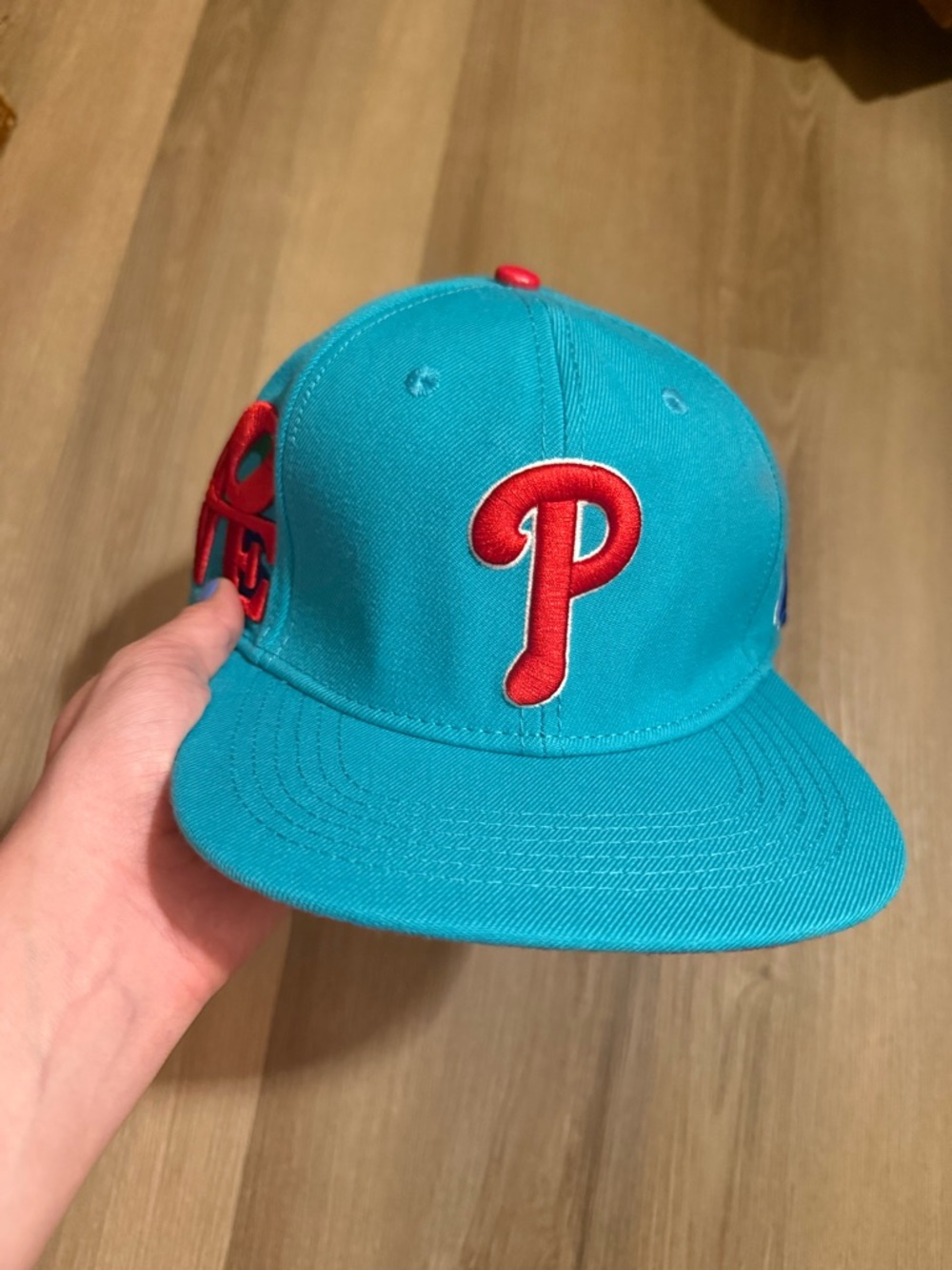 Philadelphia Phillies Teal Baseball Cap with Red 'P' Logo